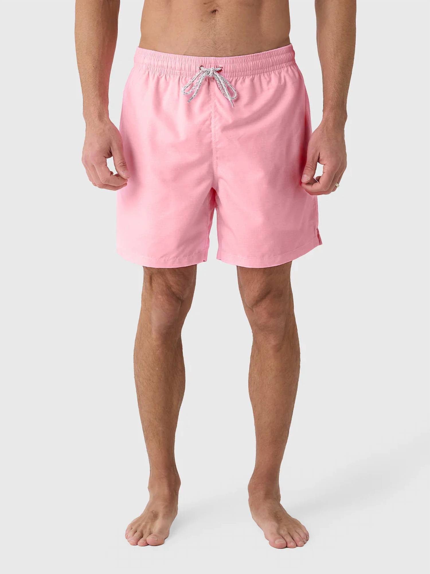 New Michaels Swimwear Linen Solid Swim Trunk In Pink